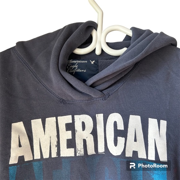✨3/$20✨ American Eagle Women’s Blue Long Sleeve Hoodie - Picture 3 of 8